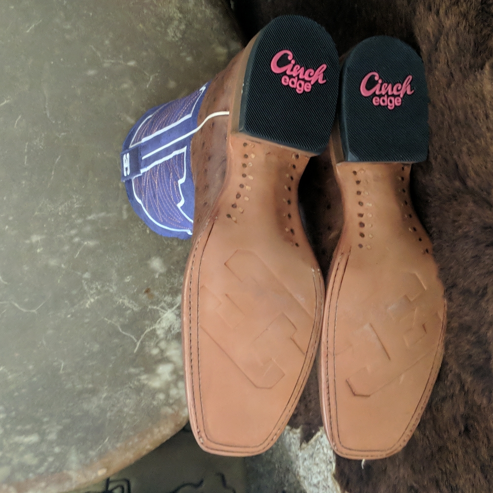 CINCH Edge CEW508 Coronado Collection ostrich cowgirl western boots sz 10.5 new - Picture 12 of 16